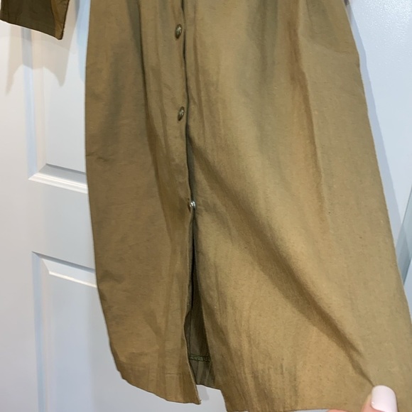 Vintage green safari style belted dress size 10 - Picture 4 of 10